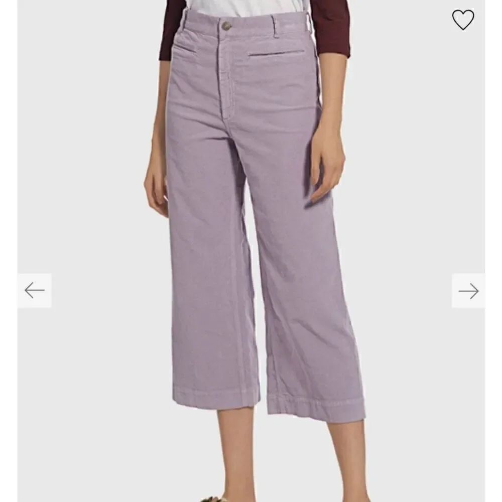 A.L.C Jay corduroy high-rise wide leg cropped pants size 0